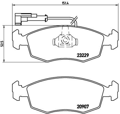 BREMBO P 23 063 Brake Pad Set, disc brake