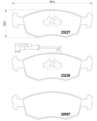 Brake Pad Set, disc brake BREMBO P 23 076