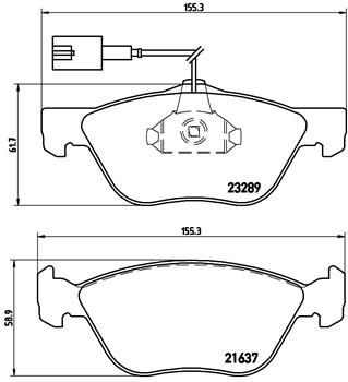 BREMBO P 23 077X Brake Pad Set, disc brake