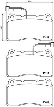 BREMBO P 23 078X Brake Pad Set, disc brake