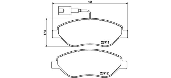 BREMBO P 23 086 Brake Pad Set, disc brake