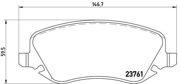 BREMBO P 23 088 Brake Pad Set, disc brake