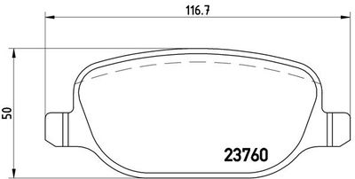 Brake Pad Set, disc brake BREMBO P 23 089
