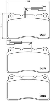 BREMBO P 23 098 Brake Pad Set, disc brake