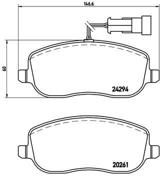 BREMBO P 23 100 Brake Pad Set, disc brake