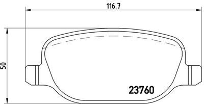 Brake Pad Set, disc brake BREMBO P 23 109