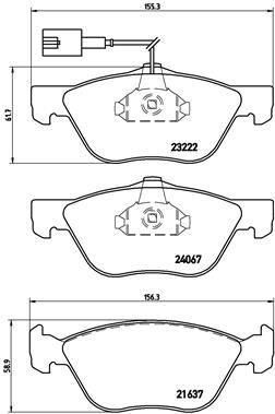 Brake Pad Set, disc brake BREMBO P 23 112