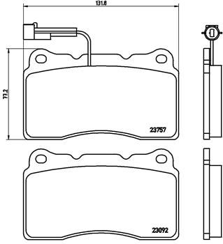 BREMBO P 23 115X Brake Pad Set, disc brake