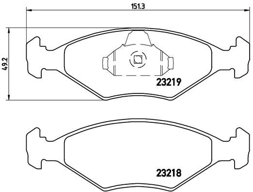 BREMBO P 23 124 Brake Pad Set, disc brake