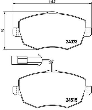 BREMBO P 23 128 Brake Pad Set, disc brake