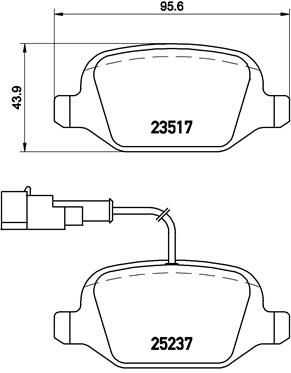 BREMBO P 23 131 Brake Pad Set, disc brake