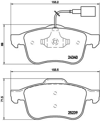 BREMBO P 23 132 Brake Pad Set, disc brake