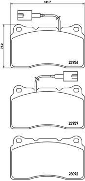 Brake Pad Set, disc brake BREMBO P 23 134X