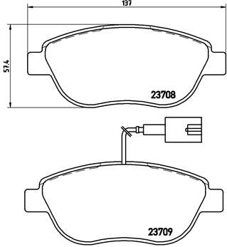 BREMBO P 23 137 Brake Pad Set, disc brake