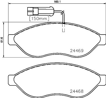 BREMBO P 23 143 Brake Pad Set, disc brake