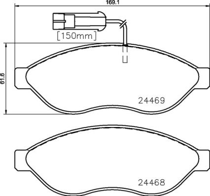BREMBO P 23 144 Brake Pad Set, disc brake
