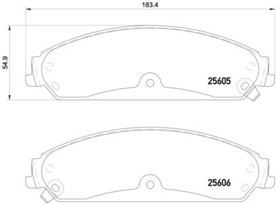 Brake Pad Set, disc brake BREMBO P 23 149