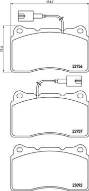 BREMBO P 23 154X Brake Pad Set, disc brake