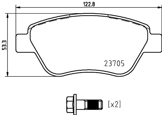 BREMBO P 23 169 Brake Pad Set, disc brake