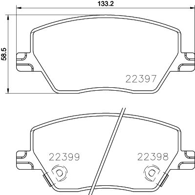 Brake Pad Set, disc brake BREMBO P 23 170