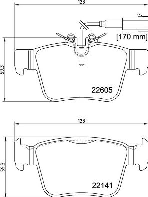 BREMBO P 23 180 Brake Pad Set, disc brake