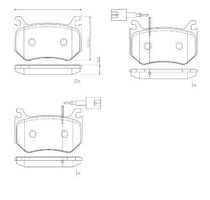 BREMBO P 23 184 Brake Pad Set, disc brake
