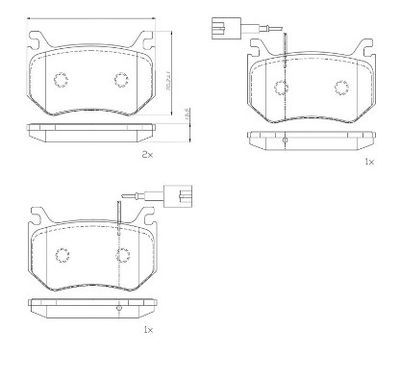 Brake Pad Set, disc brake BREMBO P 23 184