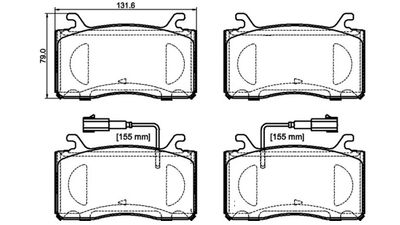 Brake Pad Set, disc brake BREMBO P 23 185