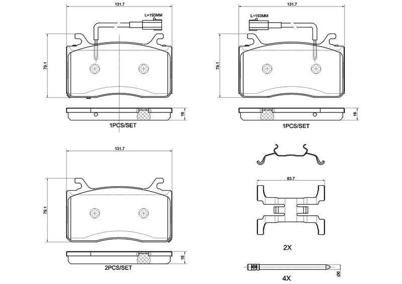 BREMBO P 23 185X Brake Pad Set, disc brake