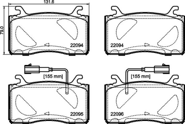BREMBO P 23 187 Brake Pad Set, disc brake