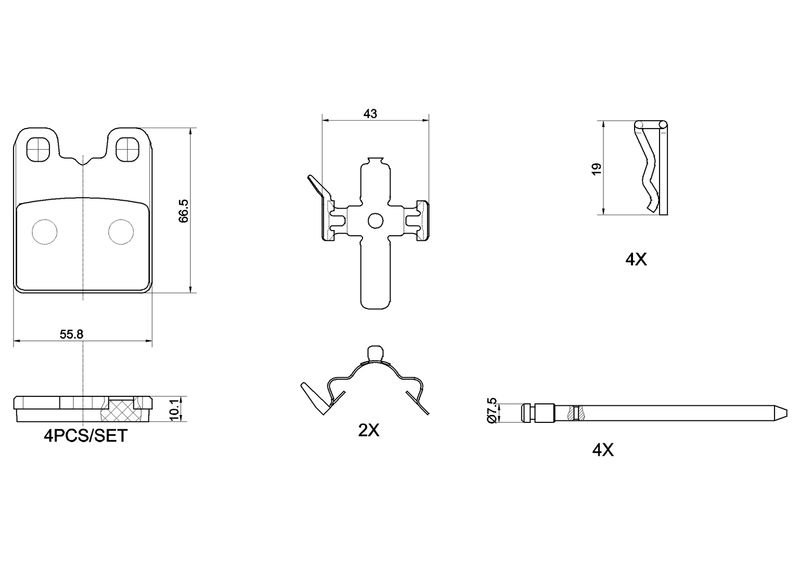 BREMBO P 23 201 Brake Pad Set, disc brake