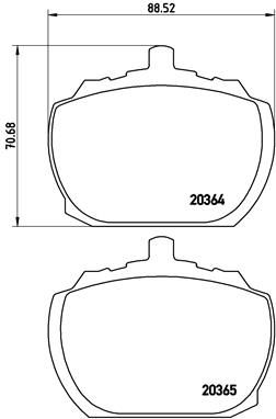 Brake Pad Set, disc brake BREMBO P 24 004