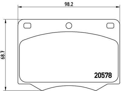 Brake Pad Set, disc brake BREMBO P 24 005