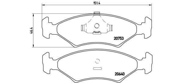 BREMBO P 24 006 Brake Pad Set, disc brake