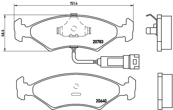 BREMBO P 24 012 Brake Pad Set, disc brake
