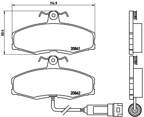 BREMBO P 24 014 Brake Pad Set, disc brake