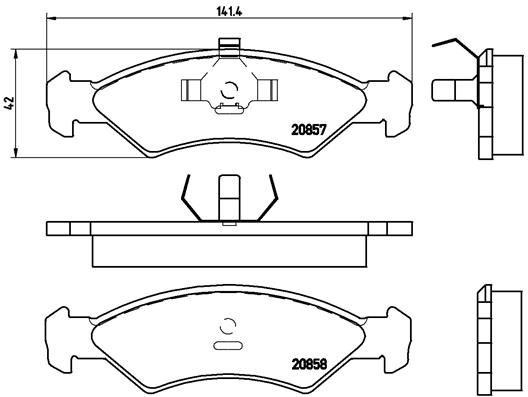 BREMBO P 24 016 Brake Pad Set, disc brake