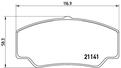 Brake Pad Set, disc brake BREMBO P 24 023