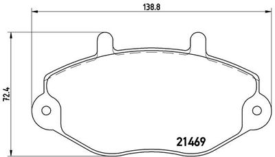 Brake Pad Set, disc brake BREMBO P 24 033