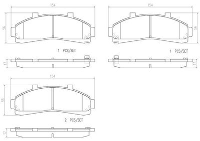 Brake Pad Set, disc brake BREMBO P 24 041