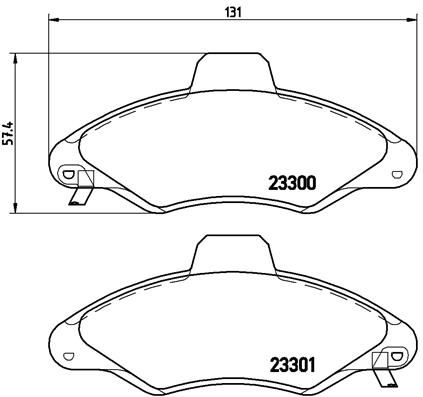 BREMBO P 24 045 Brake Pad Set, disc brake