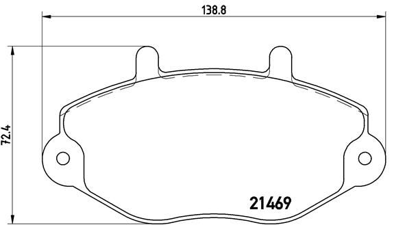 BREMBO P 24 050 Brake Pad Set, disc brake
