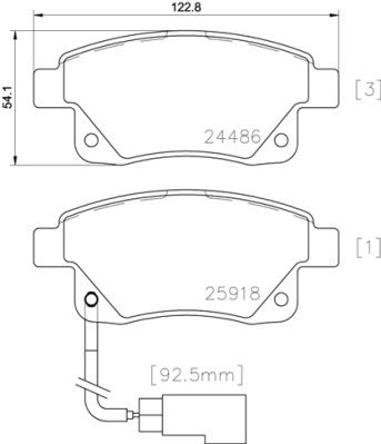 BREMBO P 24 066 Brake Pad Set, disc brake