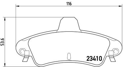 Brake Pad Set, disc brake BREMBO P 24 070