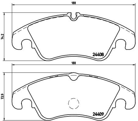BREMBO P 24 074 Brake Pad Set, disc brake
