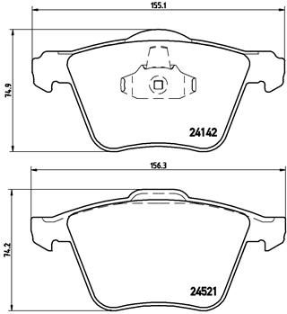 BREMBO P 24 077 Brake Pad Set, disc brake