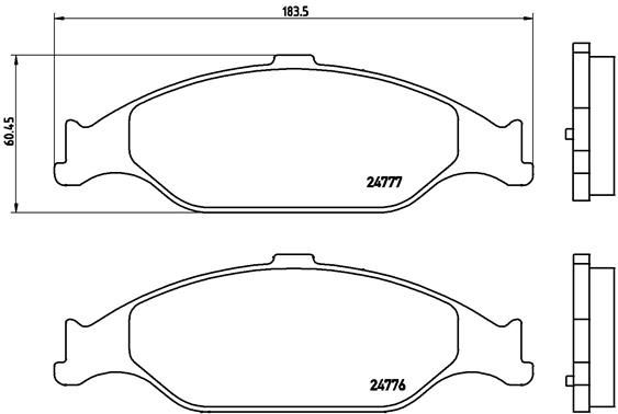BREMBO P 24 082 Brake Pad Set, disc brake