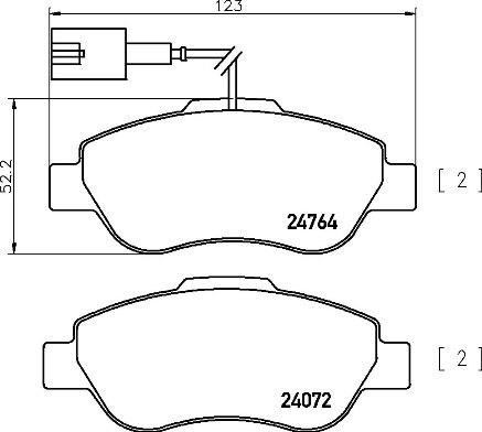 BREMBO P 24 150 Brake Pad Set, disc brake
