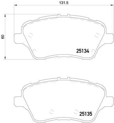 BREMBO P 24 151 Brake Pad Set, disc brake