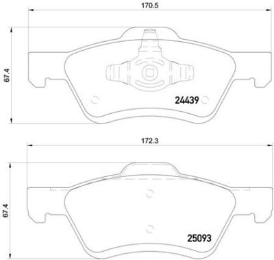 Brake Pad Set, disc brake BREMBO P 24 159